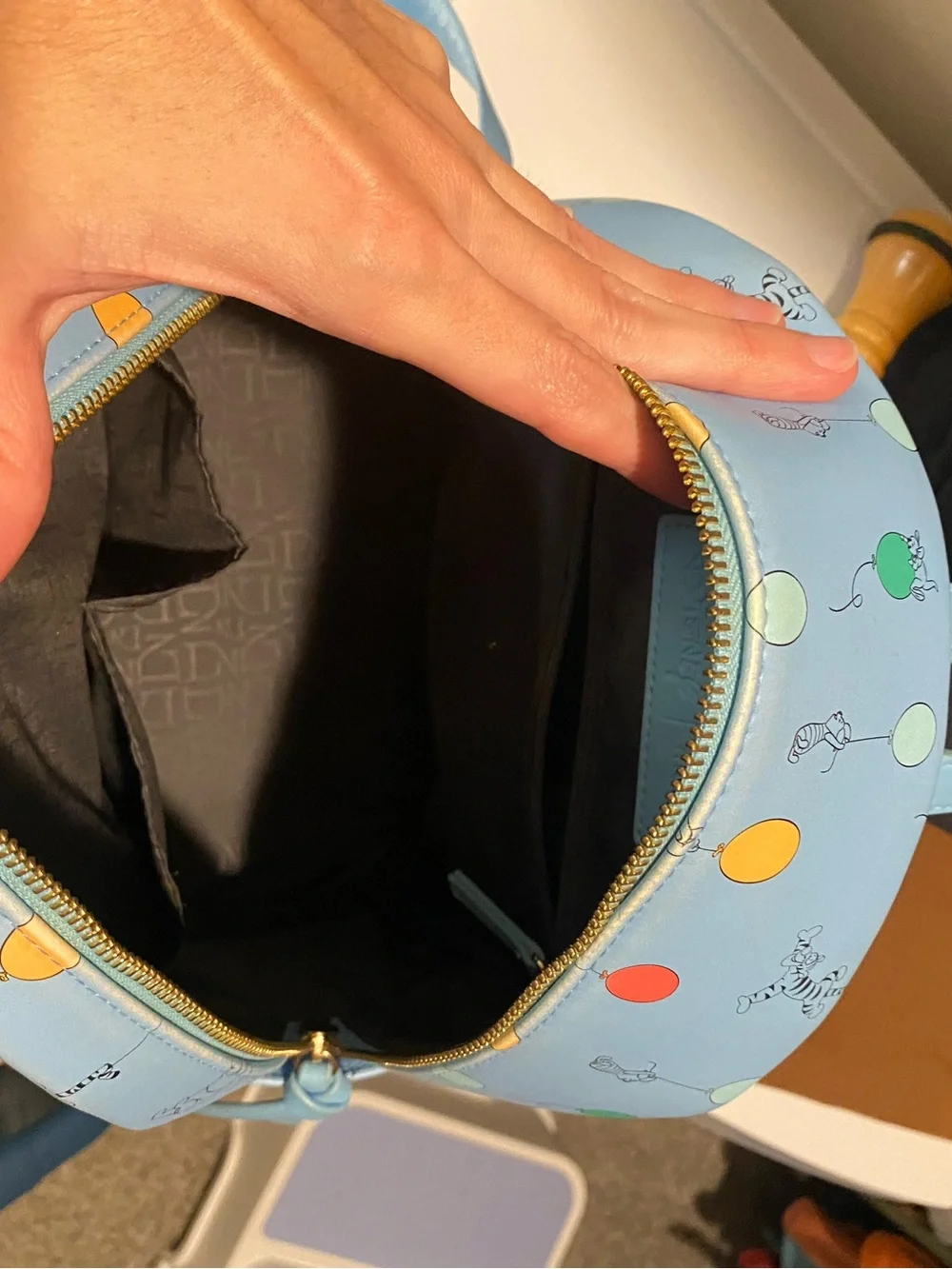 Disney Winnie the Pooh Blue mini Backpack with Balloon Print - Picture 5 of 7